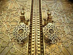 Palacio Real de Fez, detalle de la puerta